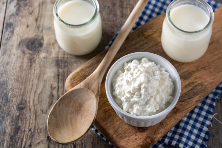 Kefir de leite.